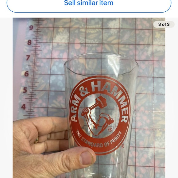 Arm and Hammer glass set of three Vintage EUC - Picture 3 of 3